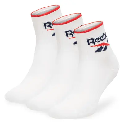 Sada 3 párů vysokých ponožek unisex Reebok R0362-SS24 (3-pack) Bílá