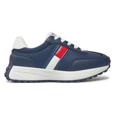 Sneakersy Tommy Hilfiger Flag Low Cut Lace-Up Sneaker T3X9-33877-1695 M Tmavomodrá