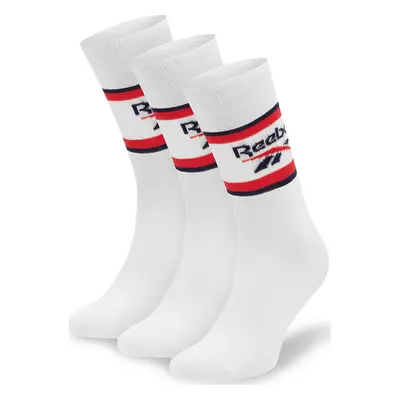 Sada 3 párů vysokých ponožek unisex Reebok R0369-SS24 (3-pack) Bílá