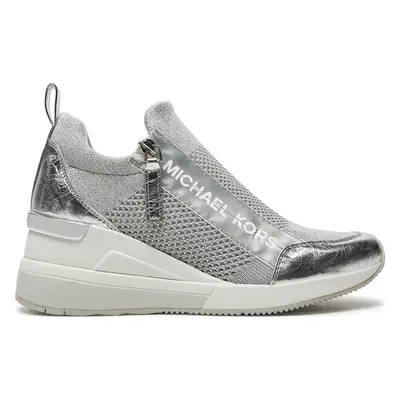 Sneakersy MICHAEL Michael Kors Willis Wedge Trainer 43R5WIFS3D Stříbrná