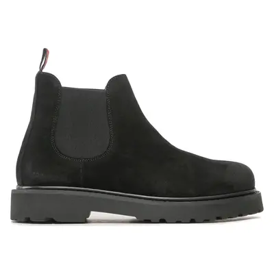 Kotníková obuv s elastickým prvkem Tommy Jeans Tommy Jeans Suede Boot EM0EM01205 Černá