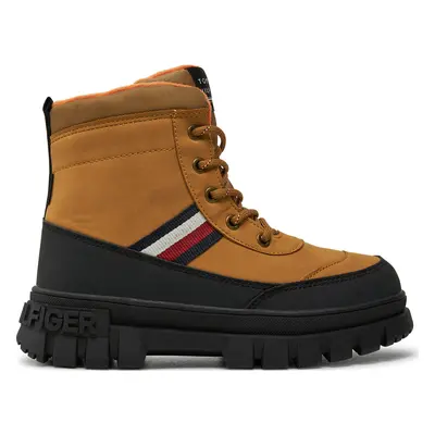 Turistická obuv Tommy Hilfiger Stripes Fur Boot T3X5-33713-1487 S Hnědá