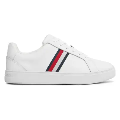 Sneakersy Tommy Hilfiger Essential Court Sneaker Stripes FW0FW07779 Bílá