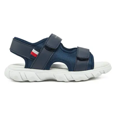 Sandály Tommy Hilfiger Velcro Sandal T1B2-33898-1591 S Tmavomodrá