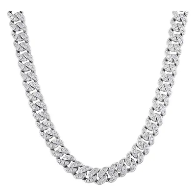 Řetízek ICED STUFF Diamond Cuban Link Bílé zlato