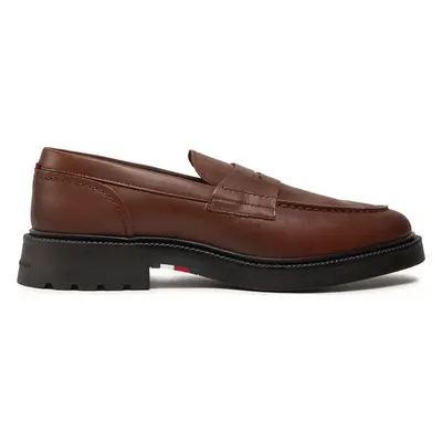 Loafersy Tommy Hilfiger Comfort Lwt Lth Loafer FM0FM05089 Hnědá