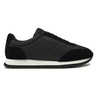 Sneakersy Calvin Klein Low Top Lace Up Mix HM0HM01667 Černá