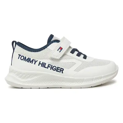 Sneakersy Tommy Hilfiger Low Cut Lace-Up/Velcro Sneaker T1B9-33868-1756 S Bílá