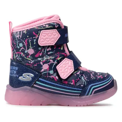 Sněhule Skechers Power Paint 302653N/NVMT Tmavomodrá