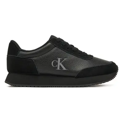 Sneakersy Calvin Klein Jeans Runner Laceup Low Mix Mg YW0YW01798 Černá