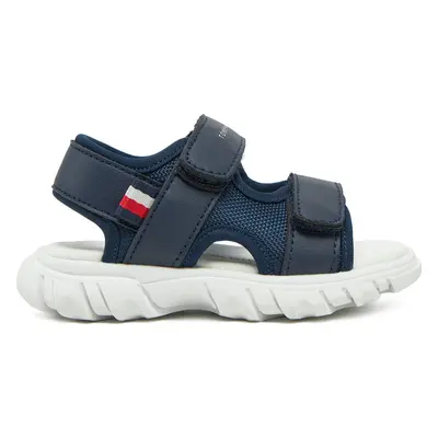 Sandály Tommy Hilfiger Velcro Sandal T1B2-33898-1591 M Tmavomodrá