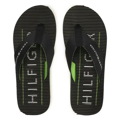 Žabky Tommy Hilfiger Massage Footbed Beach Sandal FM0FM04474 Tmavomodrá