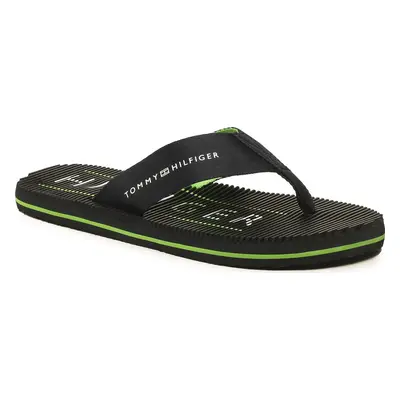 Žabky Tommy Hilfiger Massage Footbed Beach Sandal FM0FM04474 Tmavomodrá