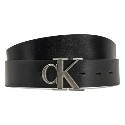 Pánský pásek Calvin Klein Jeans Monogram Plaque 35mm Rev/Adj LV04G7002G Černá