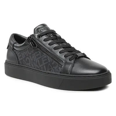 Sneakersy Calvin Klein Low Top Lace Up W/Zip Mono HM0HM01059 Černá