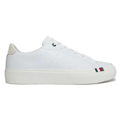 Sneakersy Tommy Hilfiger Thick Vulc Low Premium Lth FM0FM04881 Bílá