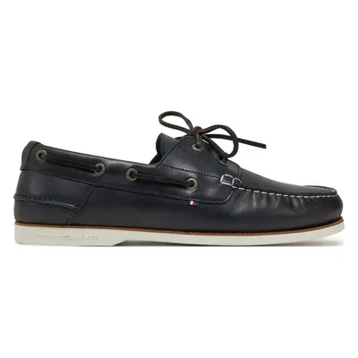 Polobotky Tommy Hilfiger Th Boat Shoe Core Lth FM0FM05569 Tmavomodrá