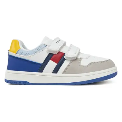 Sneakersy Tommy Hilfiger Flag Low Cut Velcro Sneaker T1X9-33844-1269 S Bílá