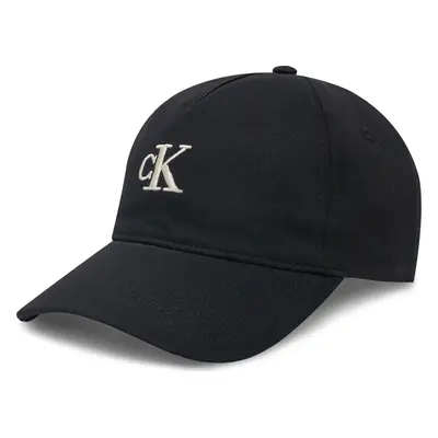 Kšiltovka Calvin Klein Jeans Embroidered Monogram Cap LV04K5024G Černá