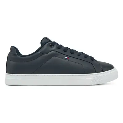 Sneakersy Tommy Hilfiger Icon Court Lth Flag Ess FM0FM05317 Tmavomodrá