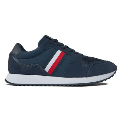 Sneakersy Tommy Hilfiger Runner Evo Mix Ess FM0FM04886 Tmavomodrá