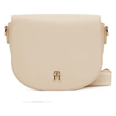 Kabelka Tommy Hilfiger Th Logotape Saddle Bag AW0AW17184 Bílá