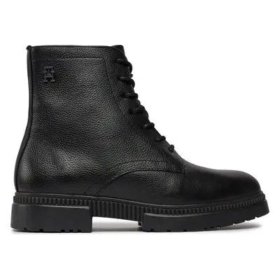 Kozačky Tommy Hilfiger Comfort Cleated Termo Lth Boot FM0FM04651 Černá