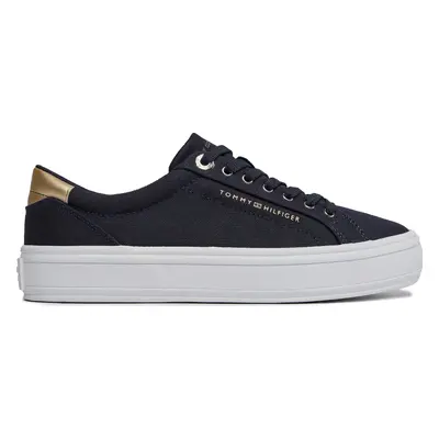 Sneakersy Tommy Hilfiger Essential Vulc Canvas Sneaker FW0FW07682 Tmavomodrá