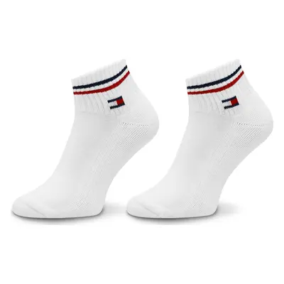 Sada 2 párů nízkých ponožek unisex Tommy Hilfiger 701228177 Bílá