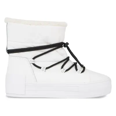 Sněhule Calvin Klein Jeans Bold Vulc Flatf Snow Boot Wn YW0YW01181 Bílá