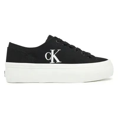 Tenisky Calvin Klein Jeans Vulc Flatform Low Cv Mg YW0YW01763 Černá