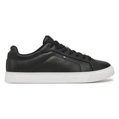 Sneakersy Tommy Hilfiger Icon Court Pinperf Lth FM0FM05483 Černá