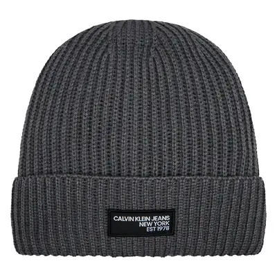 Čepice Calvin Klein Jeans Seasonal Patch Beanie K50K511430 Šedá