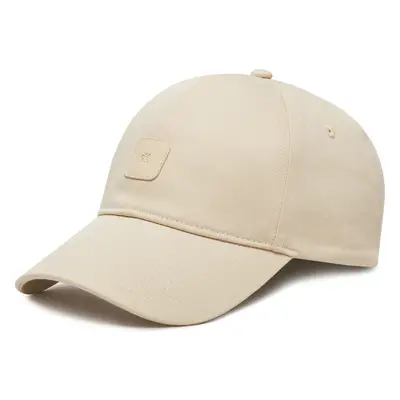 Kšiltovka Calvin Klein Jeans Mono Leather Patch Twill Cap LV04K5052G Béžová