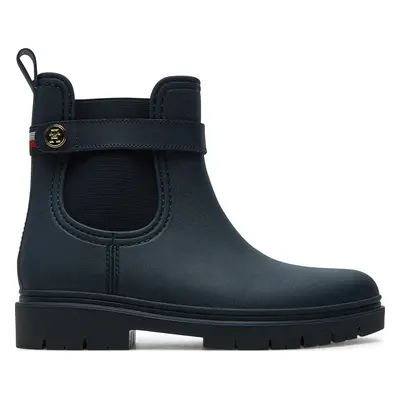 Holínky Tommy Hilfiger Th Stud Rubberised Rainboot FW0FW08168 Tmavomodrá