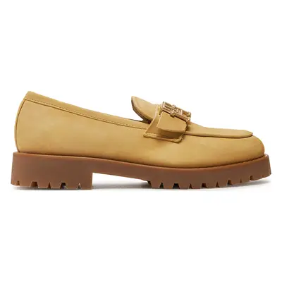 Loafersy Tommy Hilfiger Cleated Nubuck Boat Shoe FW0FW08062 Béžová