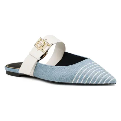 Nazouváky Tommy Hilfiger Th Pointy Feminine Mule Logo FW0FW07129 Modrá