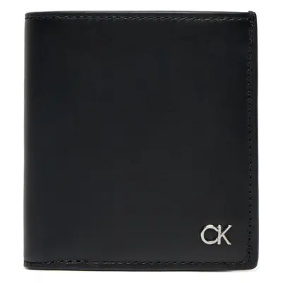 Malá pánská peněženka Calvin Klein Metal Ck Trifold 6Cc W/Coin K50K512290 Černá