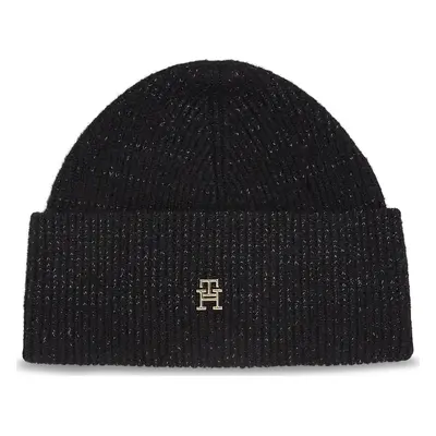 Čepice Tommy Hilfiger Th Evening Beanie AW0AW15319 Černá