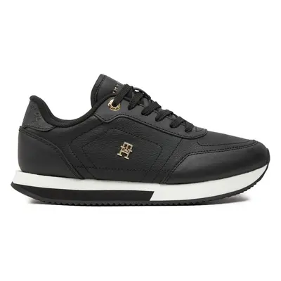 Sneakersy Tommy Hilfiger Elevated Essent Runner Monogram FW0FW08285 Černá