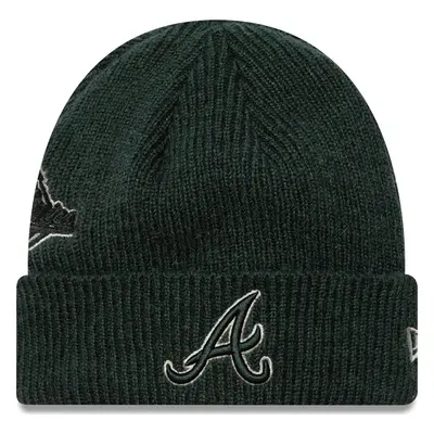 Čepice New Era Atlanta Braves World Series Patch Cuff Knit Beanie 60580730 Zelená