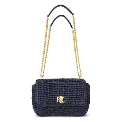 Kabelka LAUREN RALPH LAUREN Woven Straw Medium Sophee Shoulder Bag 431920043005 Tmavomodrá