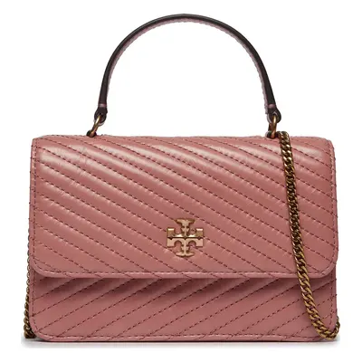 Kabelka Tory Burch Kira Moto Quilt Mini Top Handle Chain Wallet 155893 Růžová