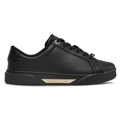 Sneakersy Tommy Hilfiger Golden Hw Court Sneaker FW0FW07702 Černá