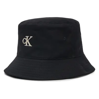 Klobouk Calvin Klein Jeans Embroidered Monogram Bucket Hat LV04K5020G Černá