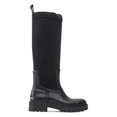 Holínky Calvin Klein Jeans High Rainboot Neoprene YW0YW00838 Černá