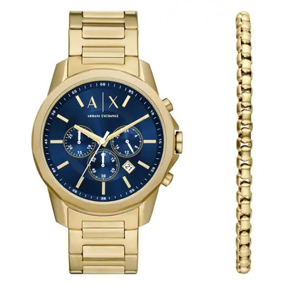 Hodinky Armani Exchange Banks AX7151SET Zlatá