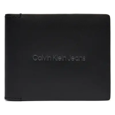 Velká pánská peněženka Calvin Klein Jeans Logo Print Bifold Id K50K512063 Černá