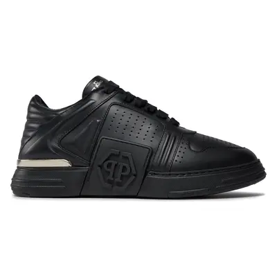 Sneakersy PHILIPP PLEIN Leather Lo-Top Sneakers AACS MSC3843 PLE075N Černá