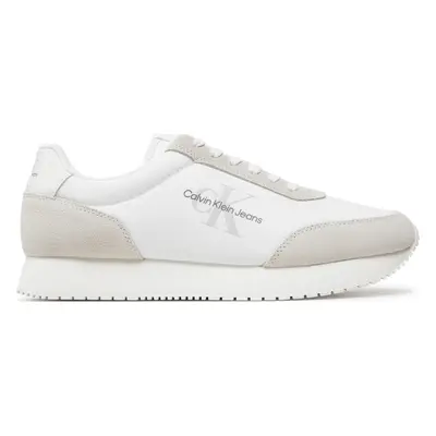 Sneakersy Calvin Klein Jeans Retro Runner Low Laceup Su-Ny Ml YM0YM00746 Bílá